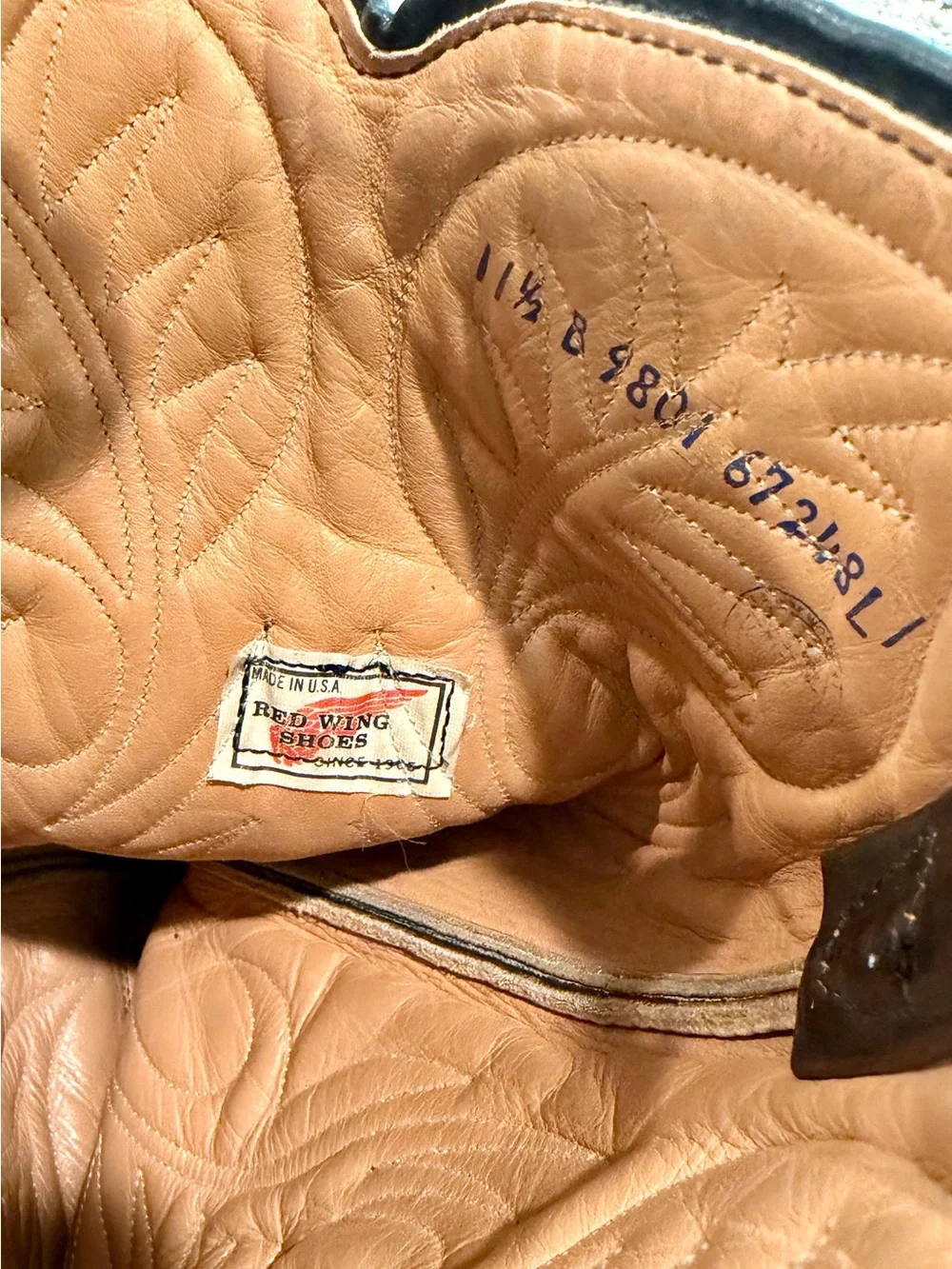 Vintage 80s Red Wing Pecos Boots 9801 Western Mens 11.5 D Leather Rare